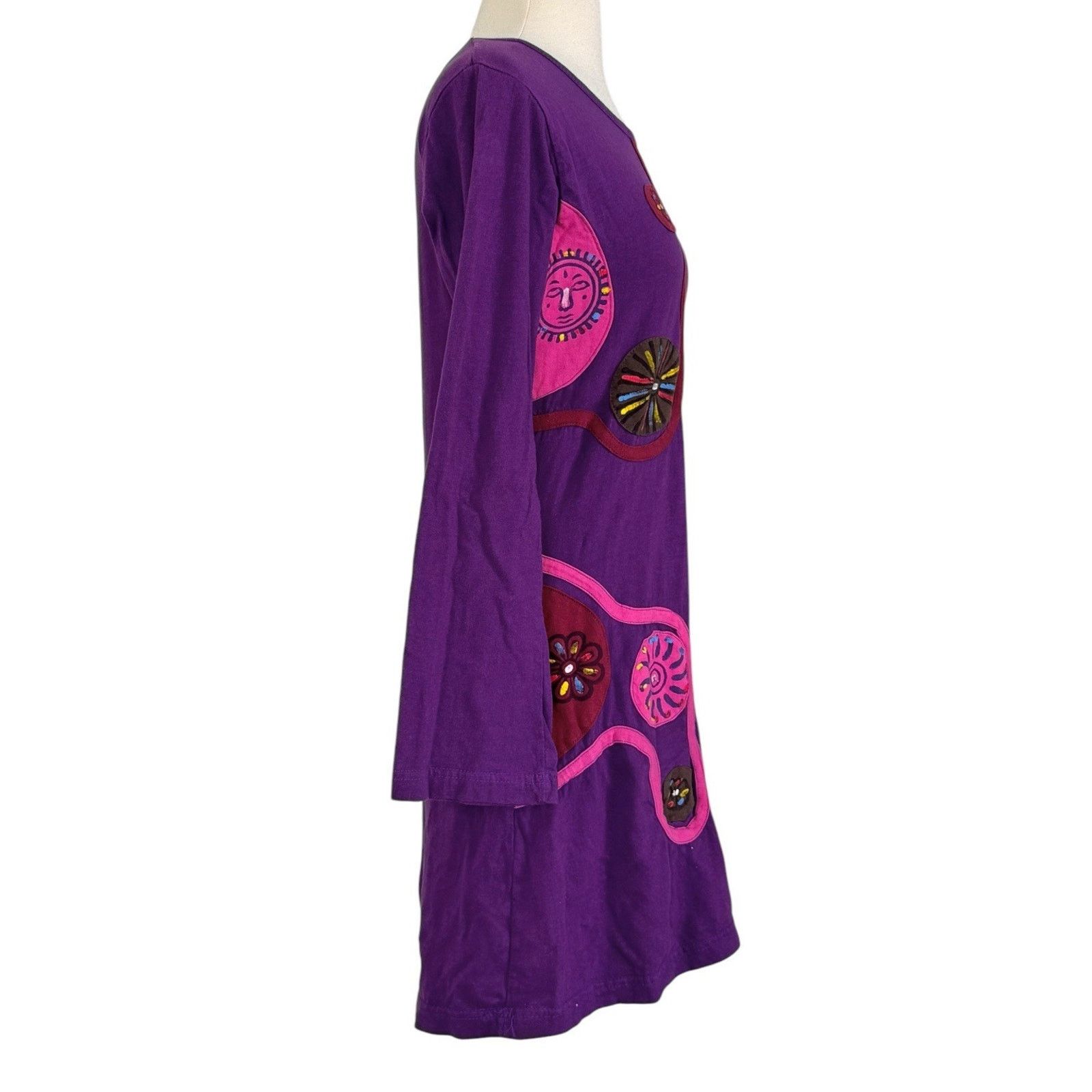 Kathmandu KATHMANDU IMPORTS Nepal 100% Cotton Embroidered Mini Dress Size S / US 4 / IT 40 - 6 Thumbnail