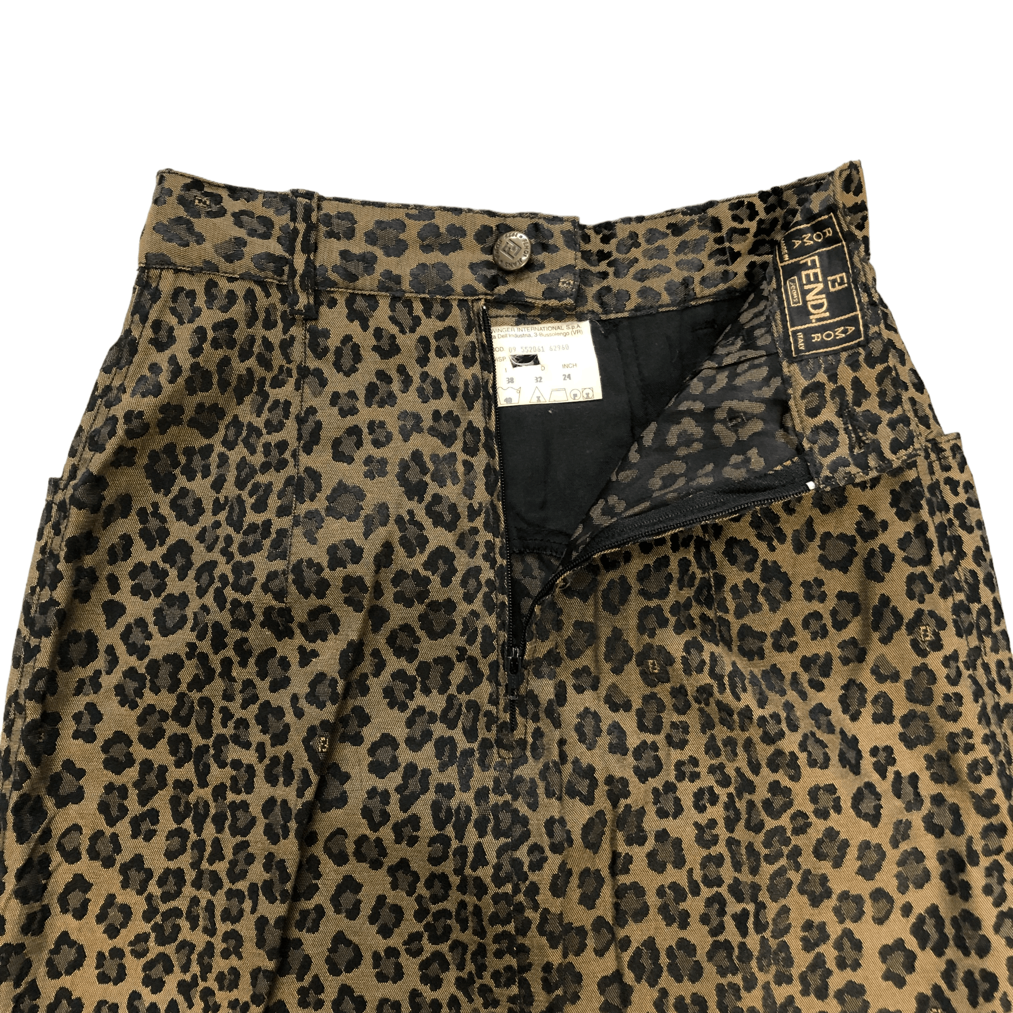 Fendi FENDI JEANS LEOPARD SKIN DESIGNS MINI SKIRTS #6249-220 Size 23" - 9 Thumbnail