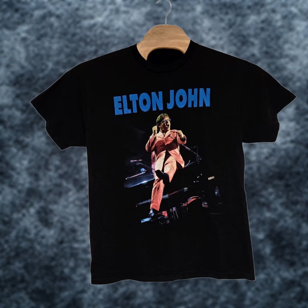Vintage VINTAGE Elton John The Big Picture tour t-shirt Mens Large Black Shirt 1997 READ Size US L / EU 52-54 / 3 - 1 Thumbnail