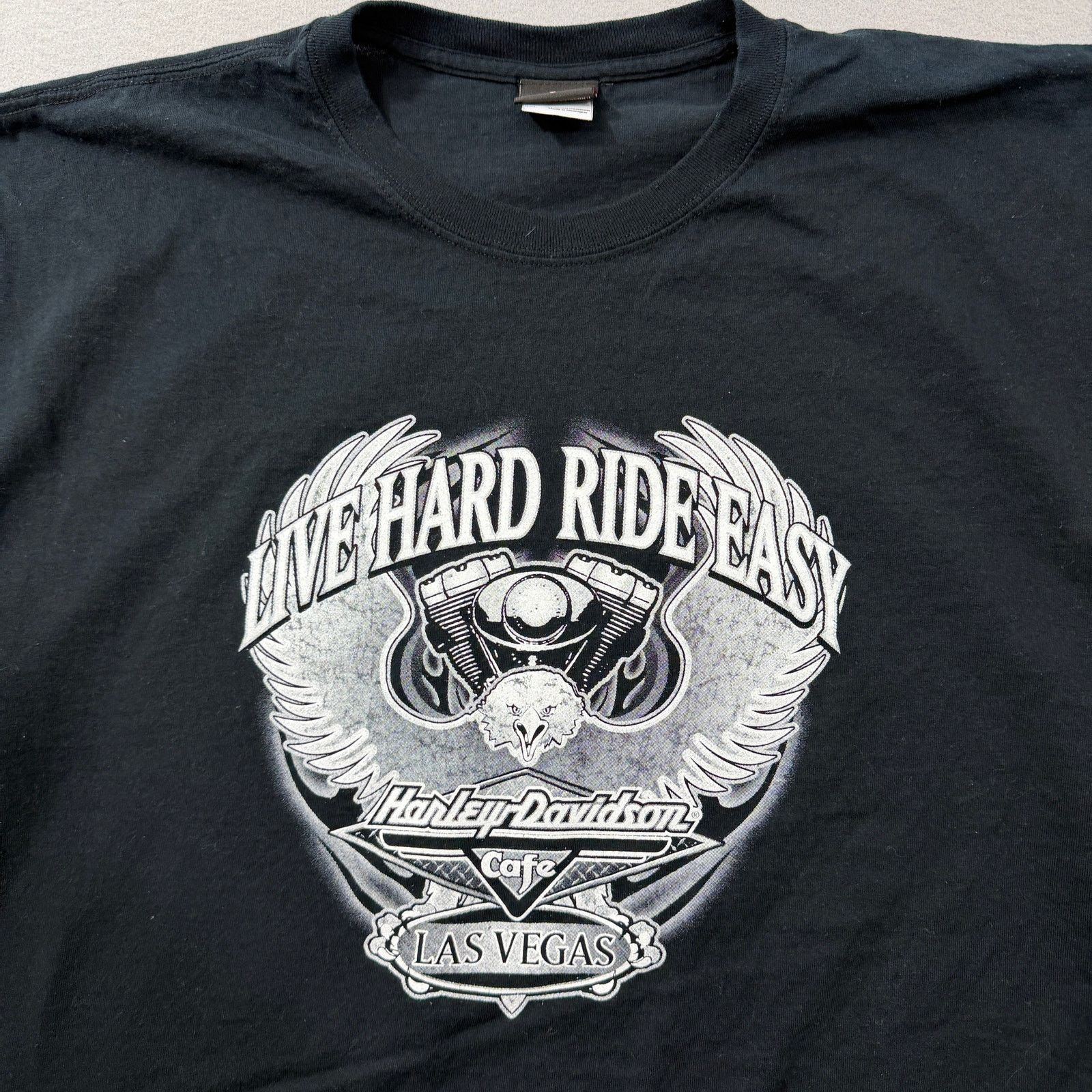 Harley Davidson Harley Davidson Shirt Men's 4XL Black Las Vegas Biker Cafe Size US XXL / EU 58 / 5 - 2 Thumbnail
