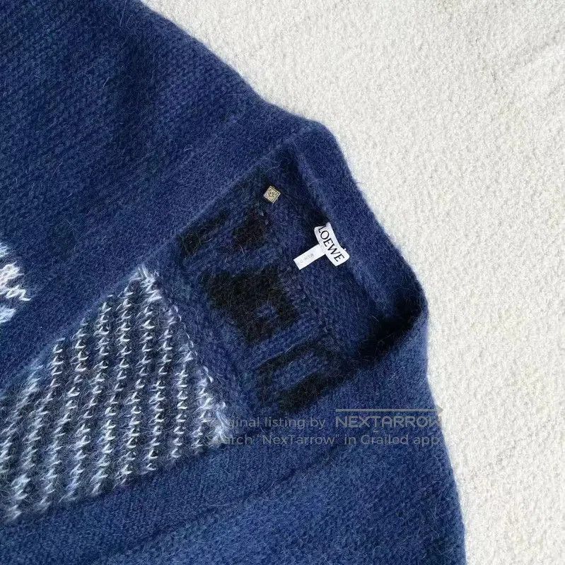 Loewe Loewe Deep Blue Mohair Women's Cardigan . Size S / US 4 / IT 40 - 3 Thumbnail