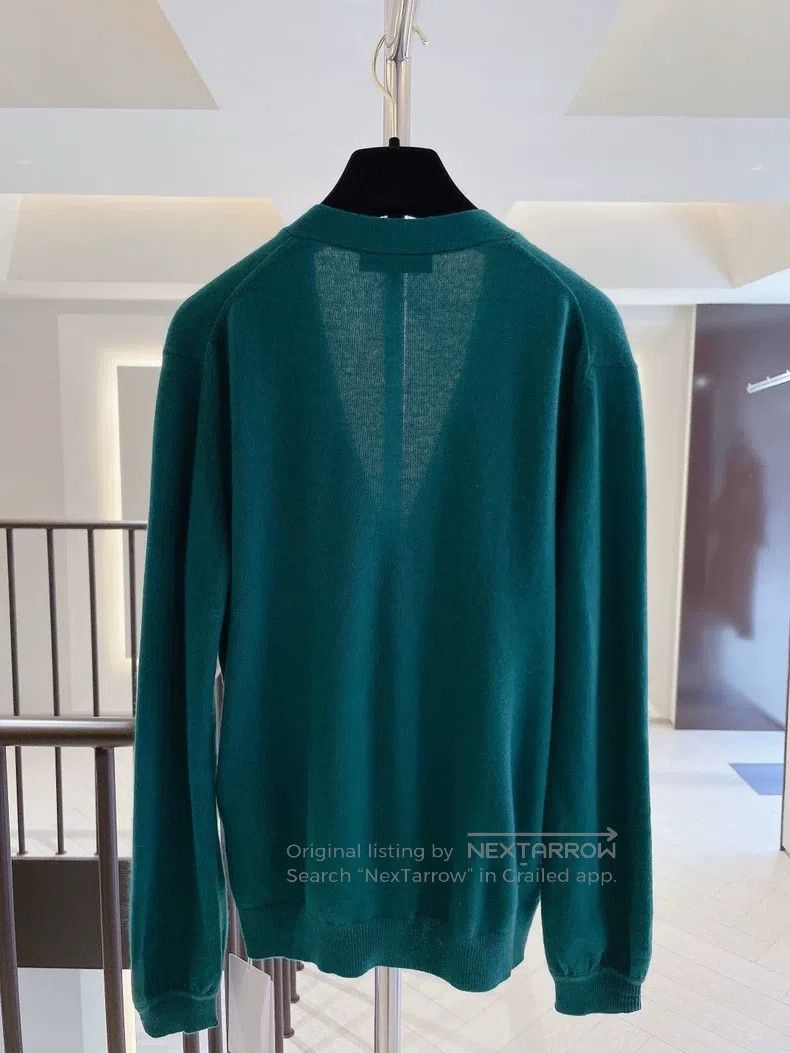 Loro Piana LORO PIANA Emerald Green Cashmere Knit Cardigan Size XS / US 0-2 / IT 36-38 - 2 Thumbnail