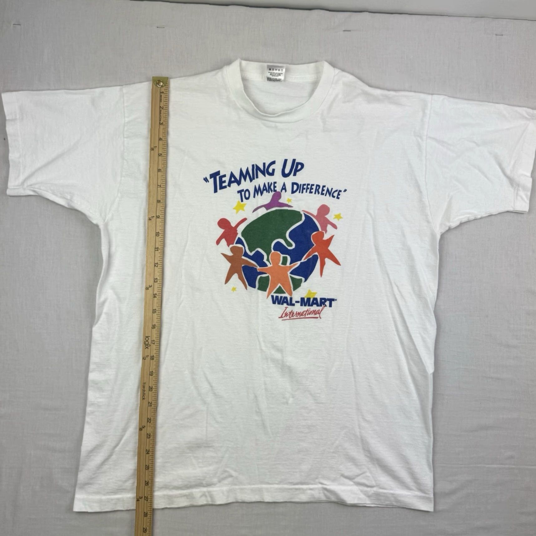 Fruit Of The Loom VINTAGE Fruit of the Loom T-Shirt Adult XL White USA 90s Shirt Mens || Size US XL / EU 56 / 4 - 5 Thumbnail