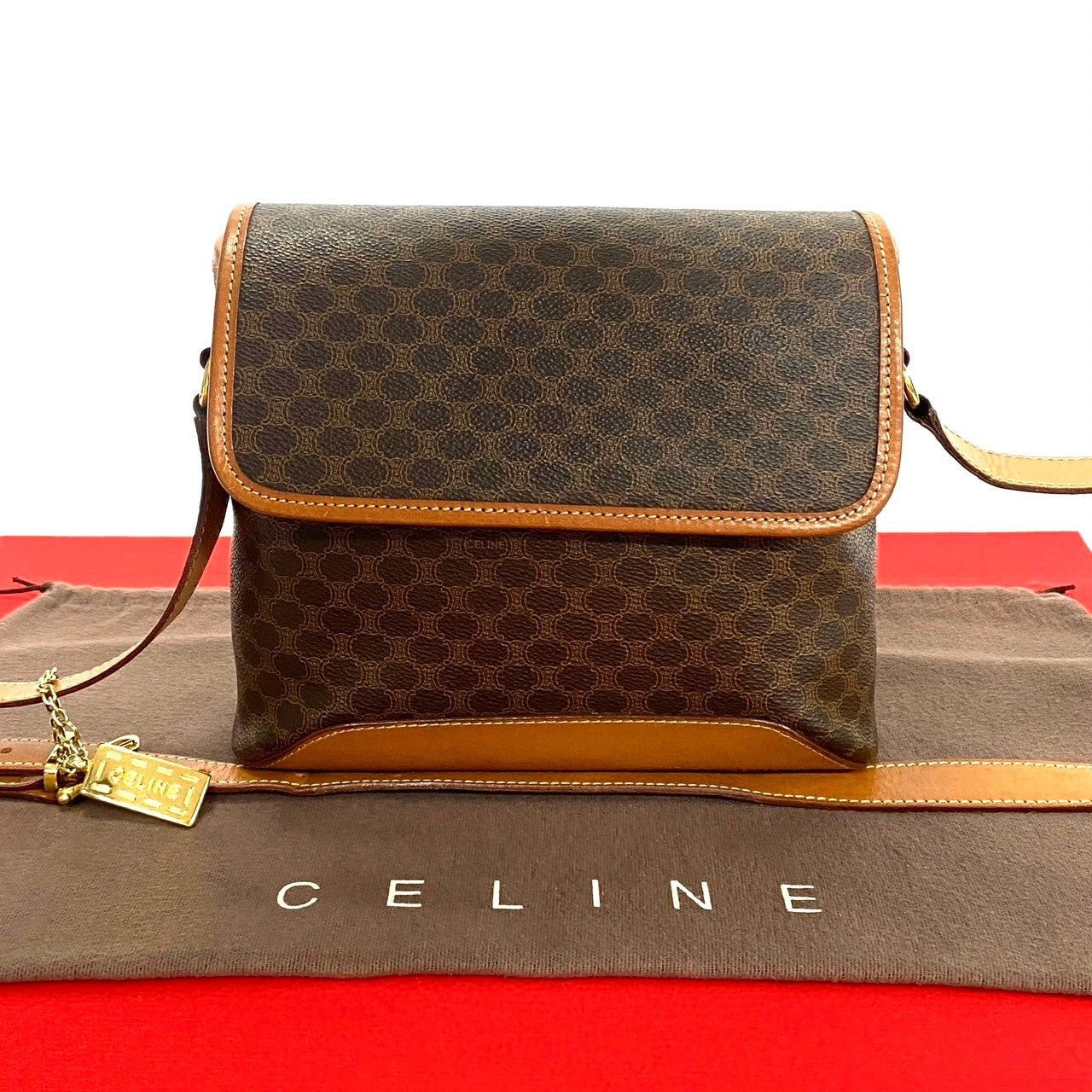 Celine Celine Shoulder Bag Brown Leather Size ONE SIZE - 1 Thumbnail