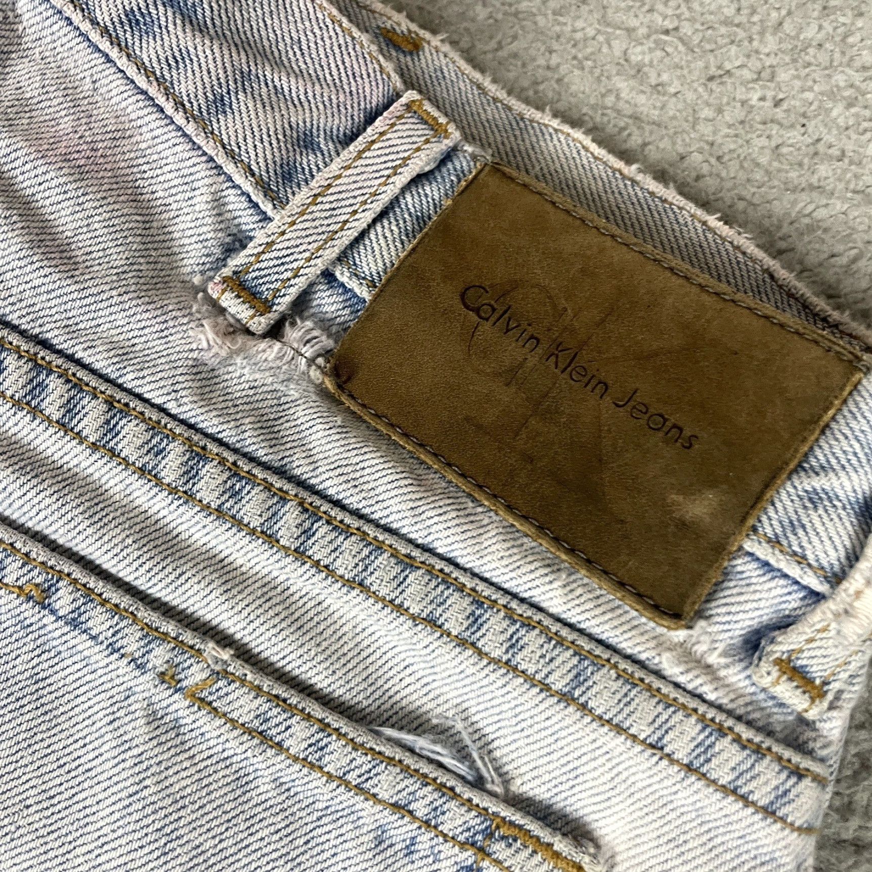 Calvin Klein VINTAGE Calvin Klein Jeans Men 36 Easy Fit USA Made Distressed 5 Pocket Straight Size US 36 / EU 52 - 2 Thumbnail