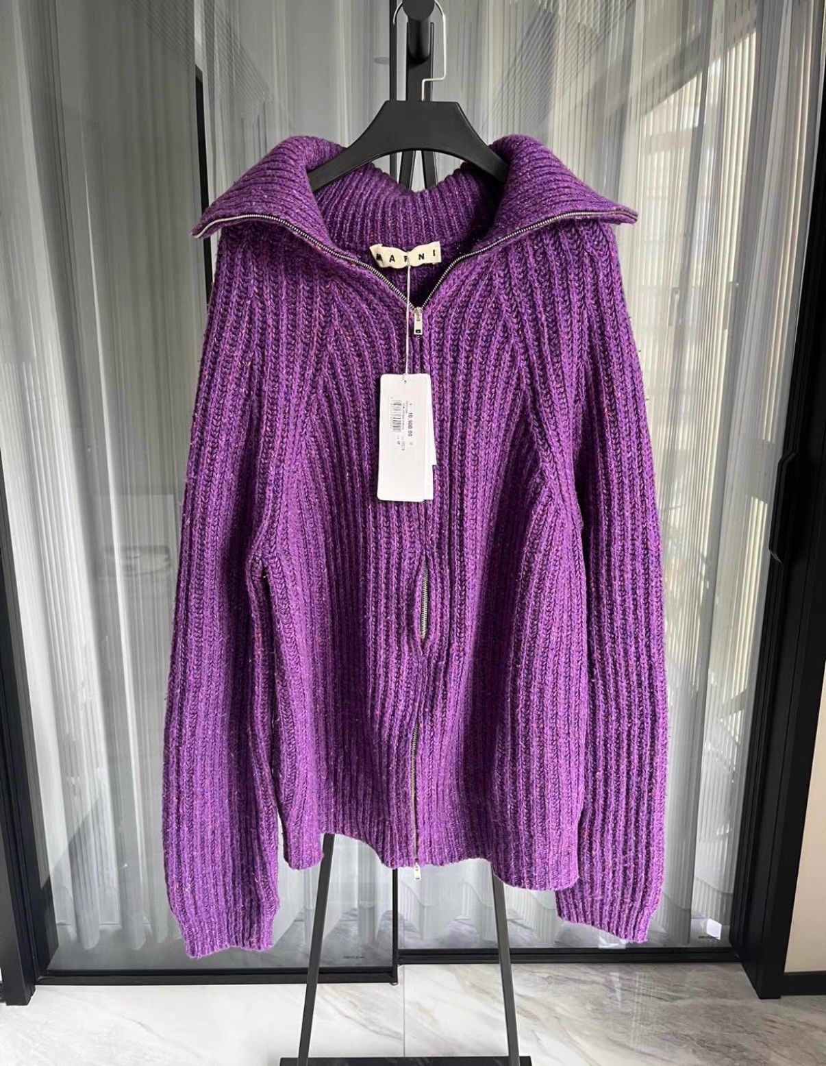 Marni Marni Fall/Winter Thick Wool Cardigan Q23 Size US M / EU 48-50 / 2 - 2 Thumbnail