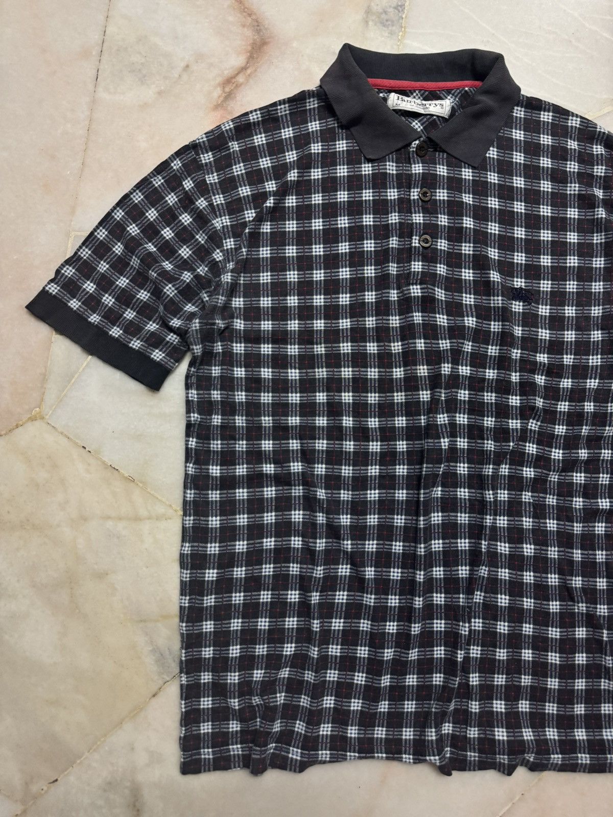 Burberry VINTAGE 1990s Burberry Novacheck Plaid Coller Ringer Size US M / EU 48-50 / 2 - 3 Thumbnail