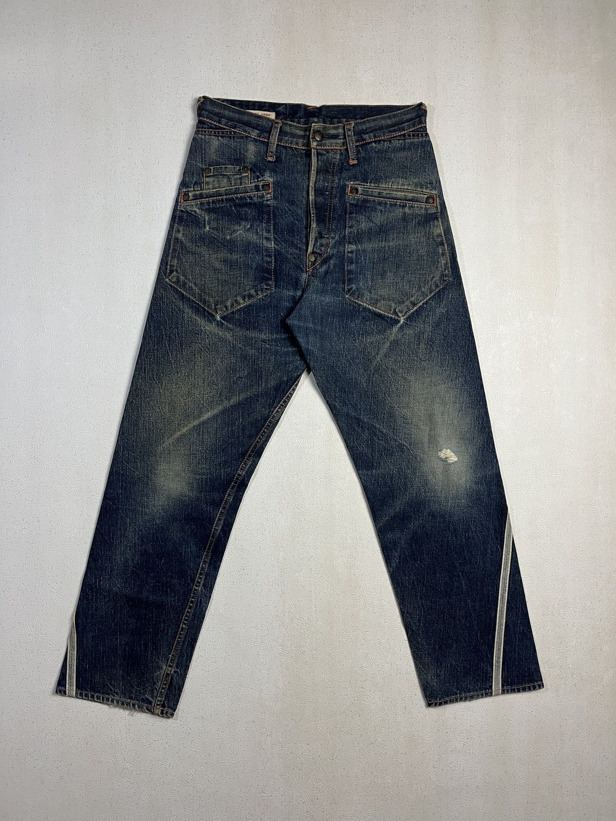 Evisu Evisu Genes Osaka Distressed Wash Jeans Size US 30 / EU 46 - 2 Thumbnail