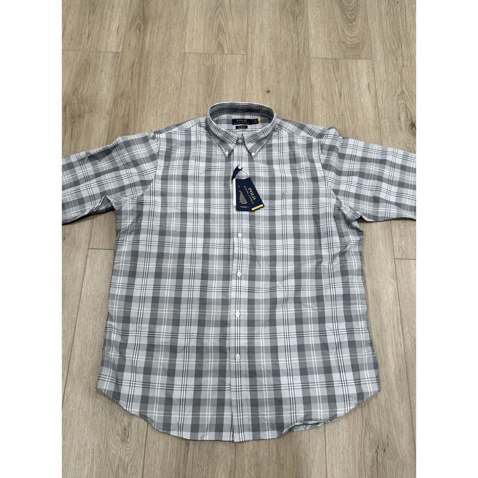 Polo Ralph Lauren Polo Ralph Lauren Performance Shirt Men XL Grey Multi Classic Fit NWT Button-Up Long Sleeve Shirt Size US XL / EU 56 / 4 - 3 Thumbnail