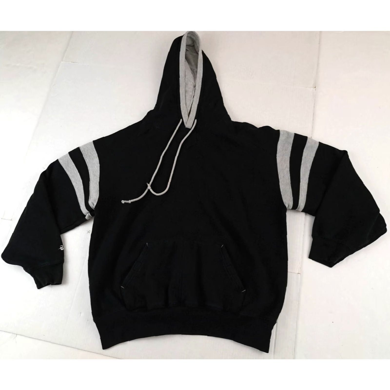 Vintage VINTAGE Badger Sweatshirt Pullover Hooded Black XL Pockets Canvas Unsisex Adults Regular Sweatshirt Hoodie Size US XL / EU 56 / 4 - 2 Thumbnail