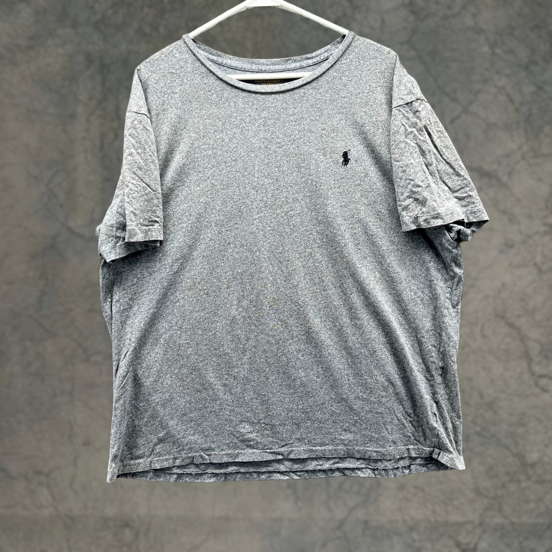 Polo Ralph Lauren VINTAGE Polo Ralph Lauren Shirt Mens XL Gray Crewneck Pony Heather Cotton Short Sleeve T-Shirt Classic All Seasons Men's Size US XL / EU 56 / 4 - 1 Thumbnail