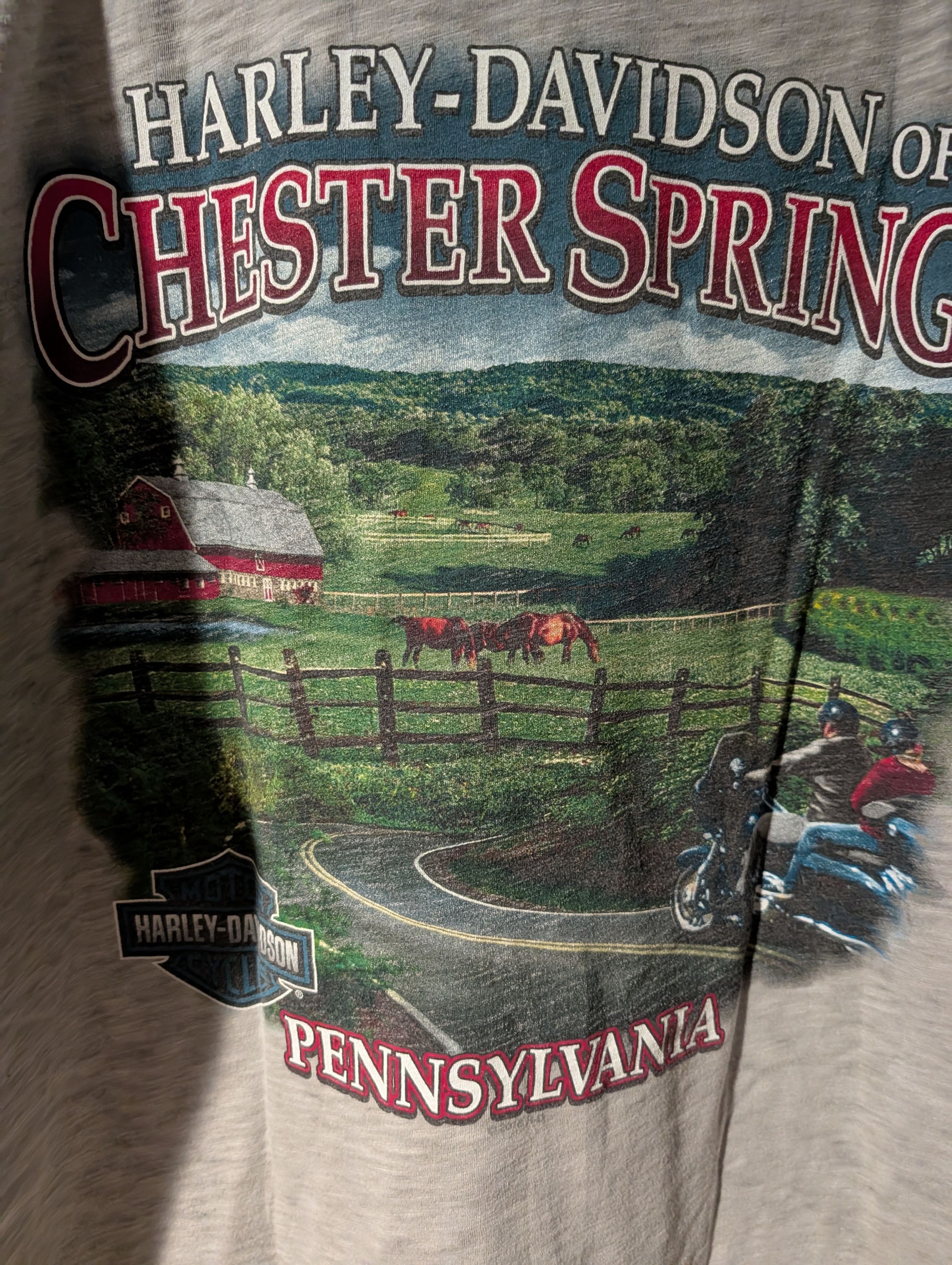 Harley Davidson Vintage Harley Davidson Chester Springs Pennsylvania T-Shirt Size US L / EU 52-54 / 3 - 2 Thumbnail