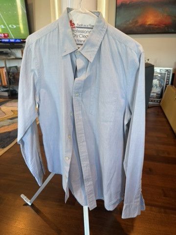 L.L. Bean Blue Cotton Button down shirt SZ M Size US M / EU 48-50 / 2 - 1 Thumbnail