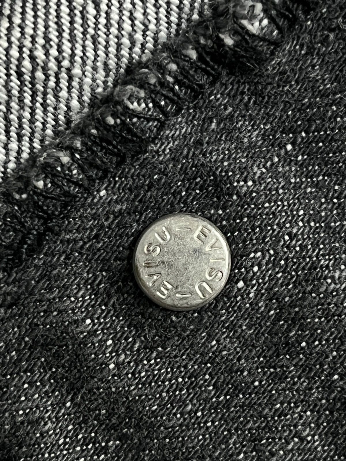 Evisu Paris Seagull Black Washed Jeans