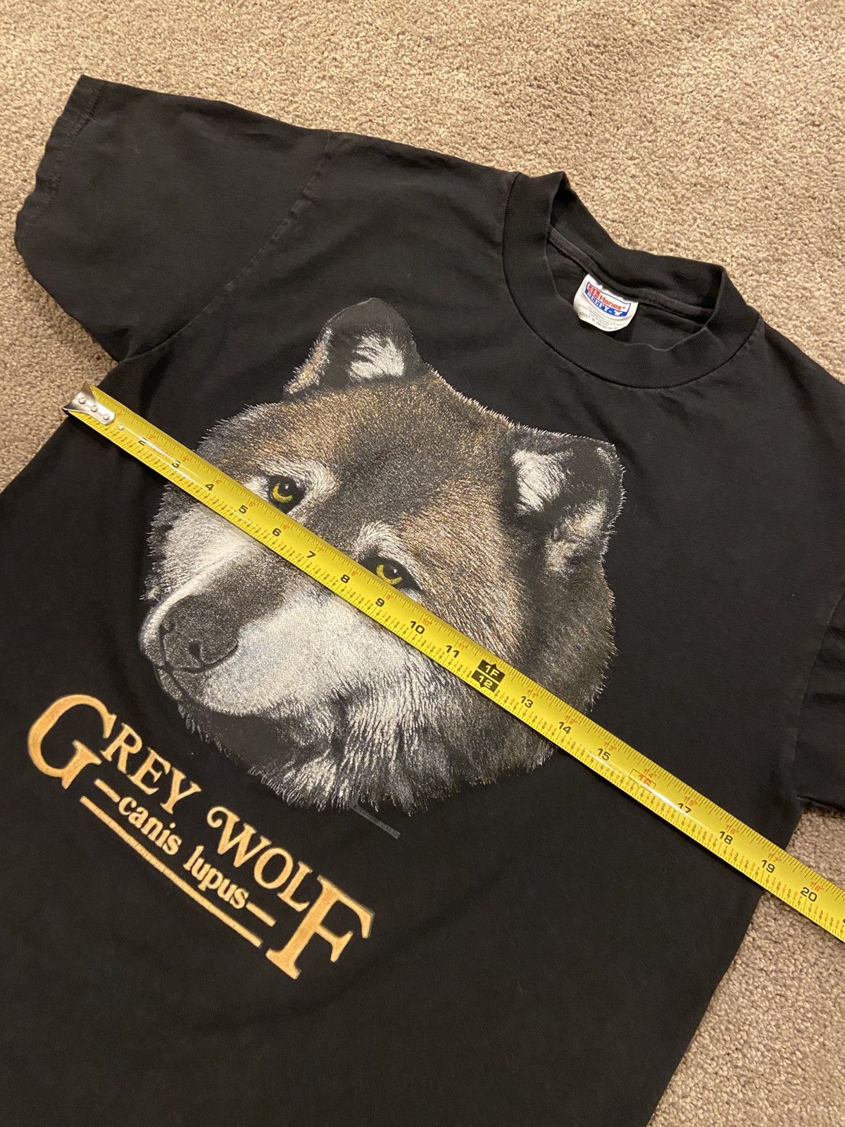 Hanes 90s Gray Wolf Nature Wildlife T Shirt Size US M / EU 48-50 / 2 - 3 Thumbnail
