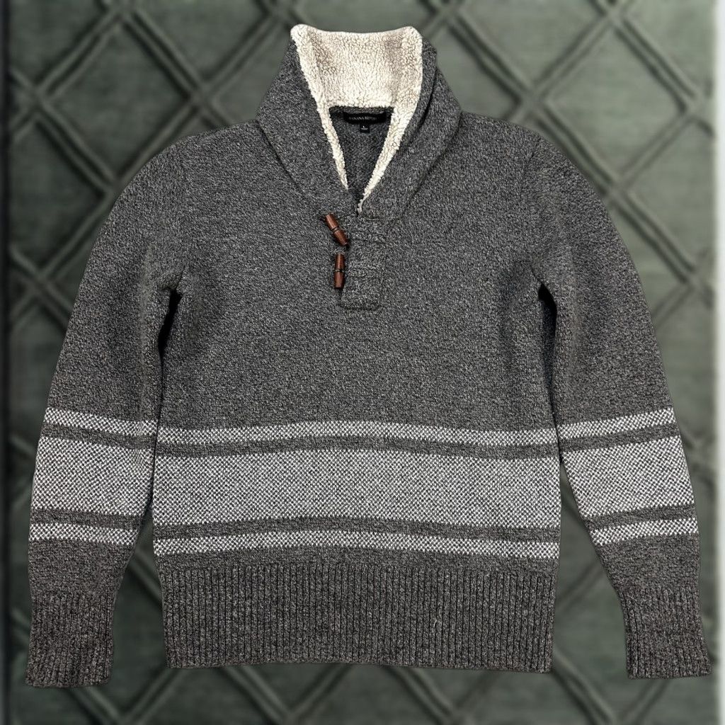 Banana Republic Banana Republic Sweater Mens XL Merino Wool Gray PullOver Pullover Knit All Seasons Casual Travel Classic Outdoor Preppy Mens XL Gray Size US XL / EU 56 / 4 - 1 Thumbnail