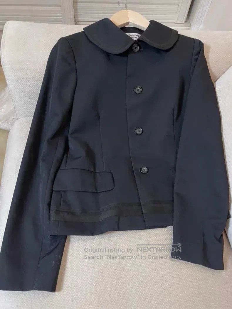 Comme des Garcons Comme Des Garcons Navy collar top coat Size XS / US 0-2 / IT 36-38 - 1 Thumbnail
