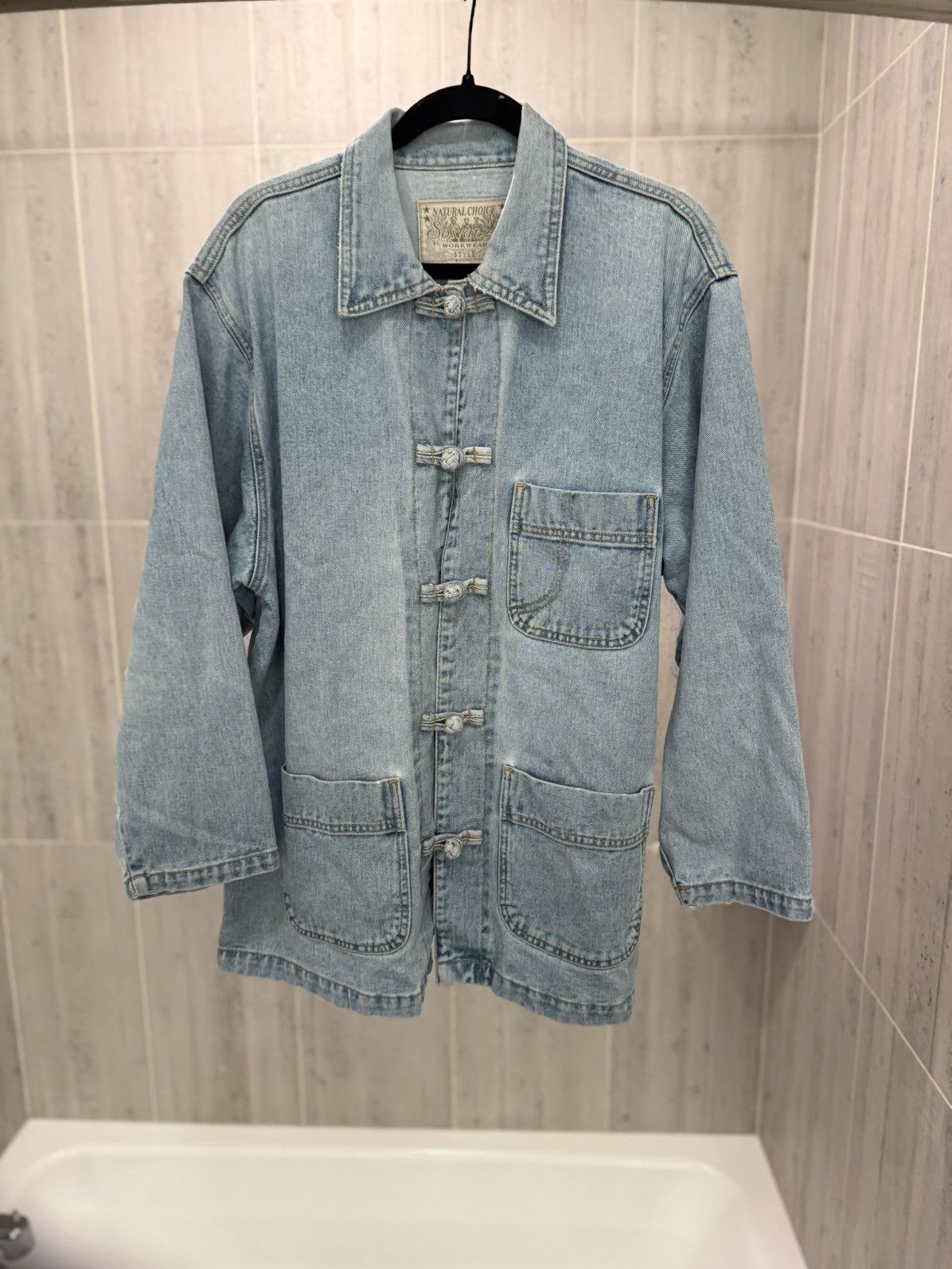 Levi's Vintage Clothing Title: VTG 90s Sosianza Natural Choice Denim Workwear Jacket Size US M / EU 48-50 / 2 - 1 Thumbnail