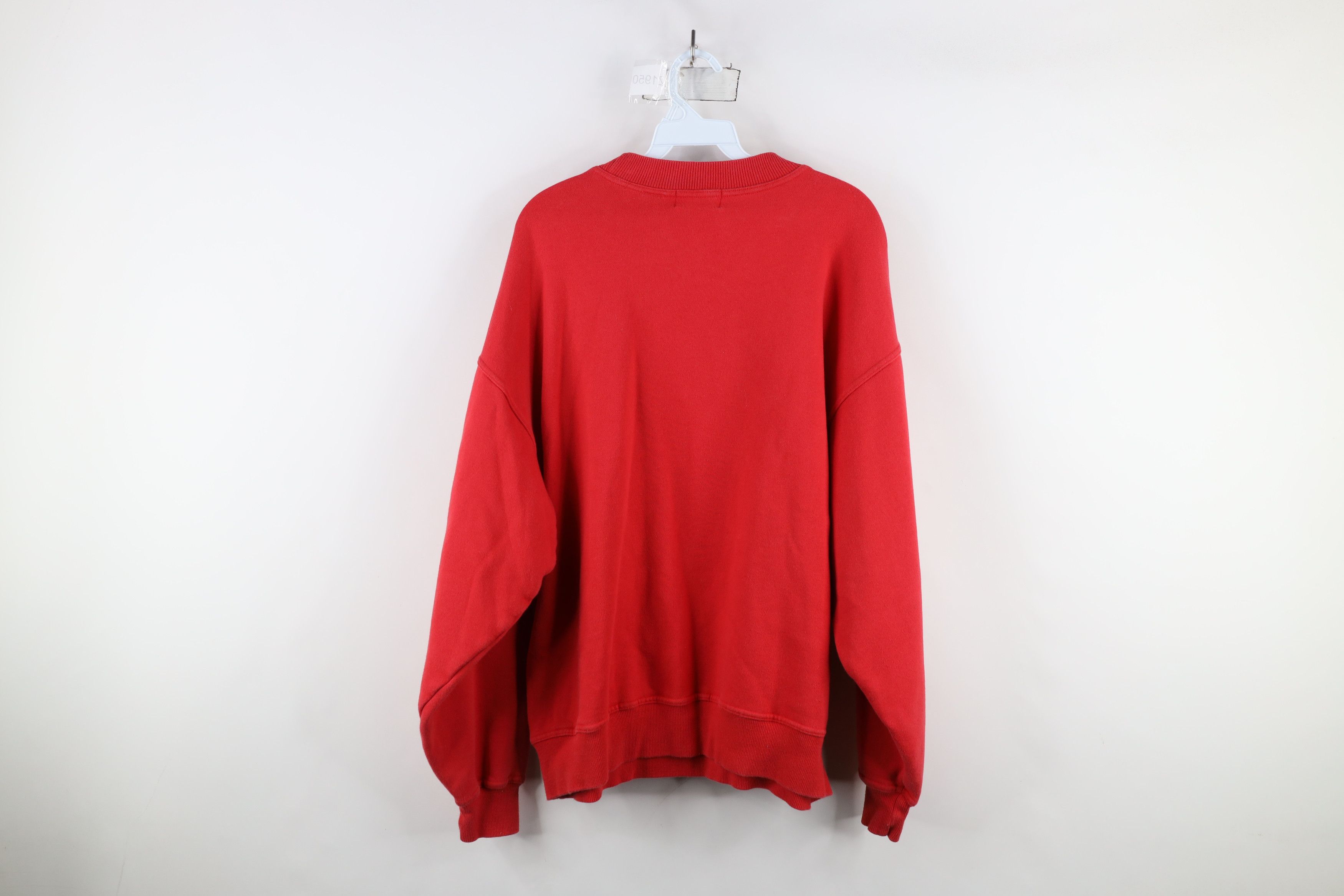 Vintage Vintage 90s FILA Spell Out Big Logo Crewneck Sweatshirt Red Size US L / EU 52-54 / 3 - 8 Thumbnail