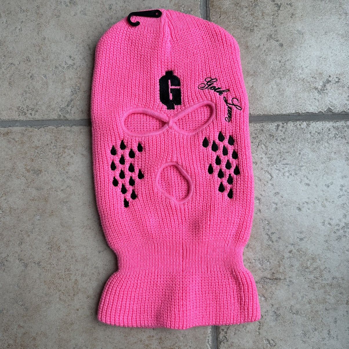 image of Goth&money Goth Money Records 30 Tears Ski Mask Pink, Men's