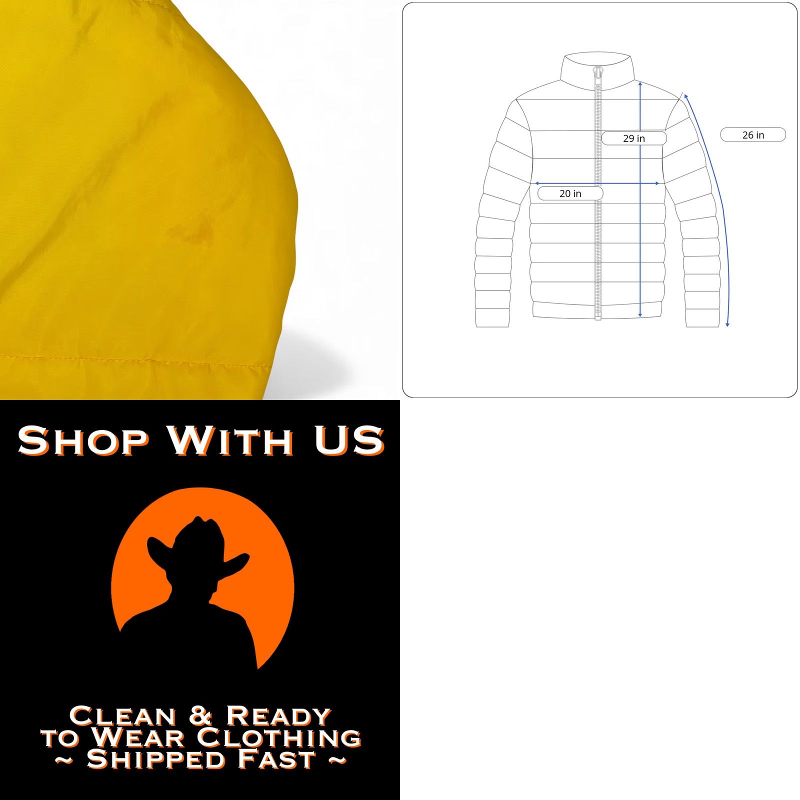 Vintage VINTAGE Swingster Jacket Mens Small Yellow Quilted Puffer 80s Nylon N/A Farm Seed Work 80s Size US S / EU 44-46 / 1 - 8 Thumbnail