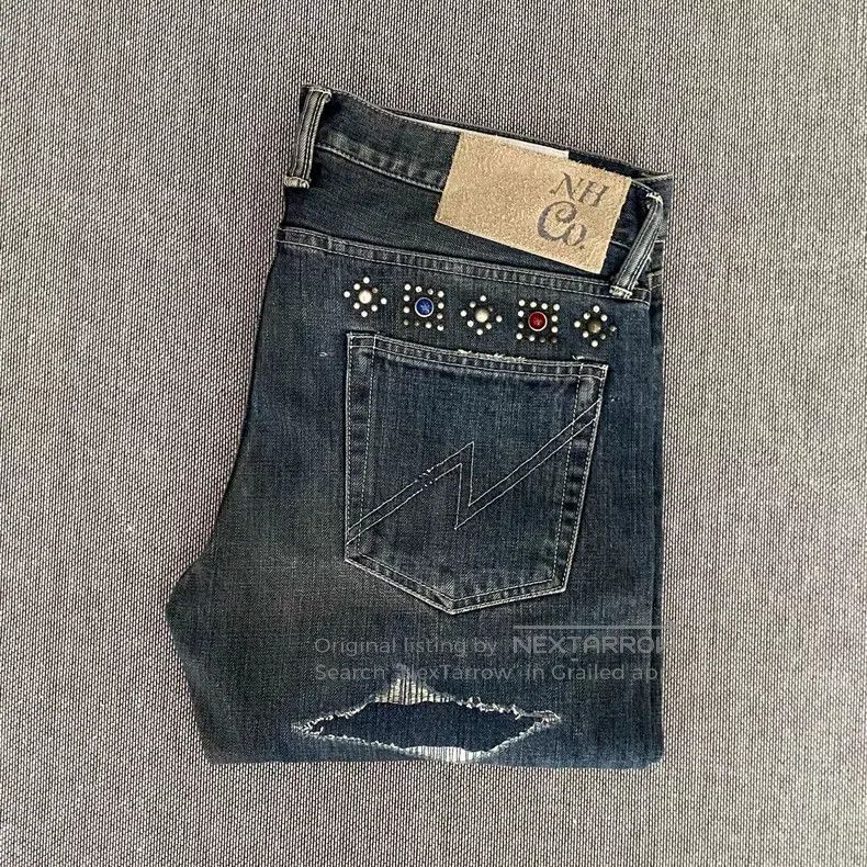 Neighborhood Neighborhood size L Studded King Denim Pants Size US 27 - 1 Thumbnail