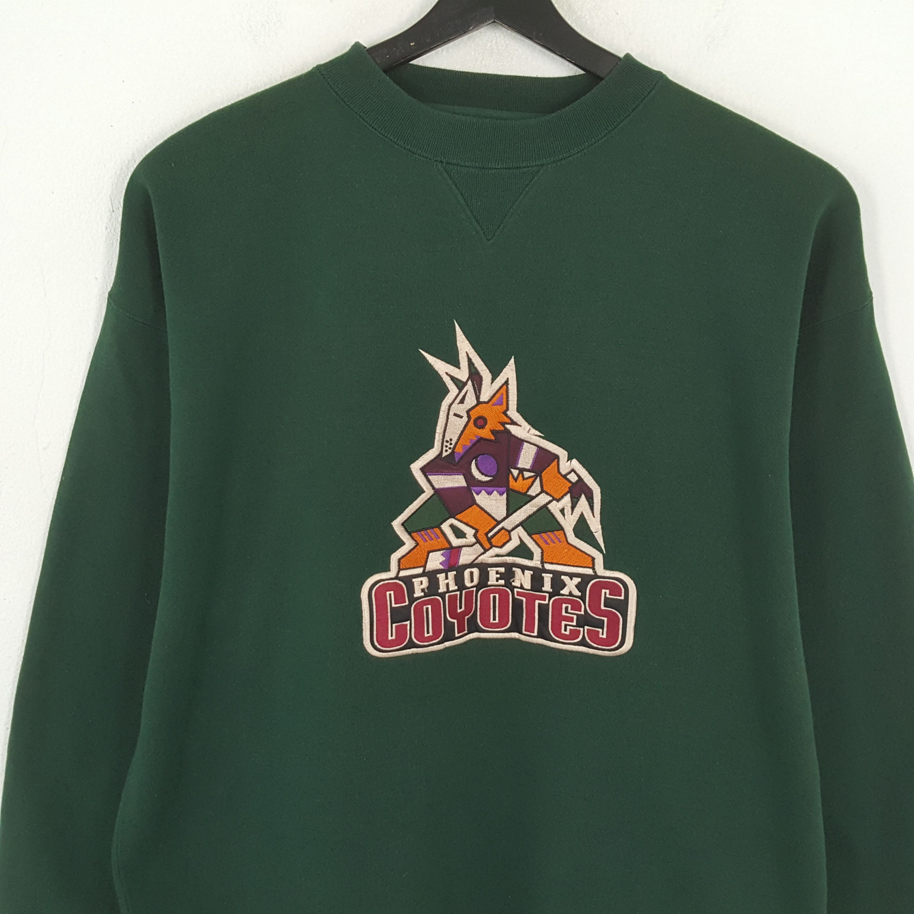 NHL × Vintage PHOENIX Arizona COYOTES NHL Ice Hockey Team Sweatshirt Size US XL / EU 56 / 4 - 2 Thumbnail