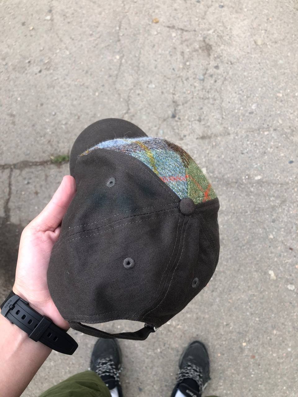 Harris Tweed × Vintage VERY RARE HARRIS TWEED CAP ENGLAND STYLE 90s Y2K HATS CASUAL Size ONE SIZE - 4 Thumbnail