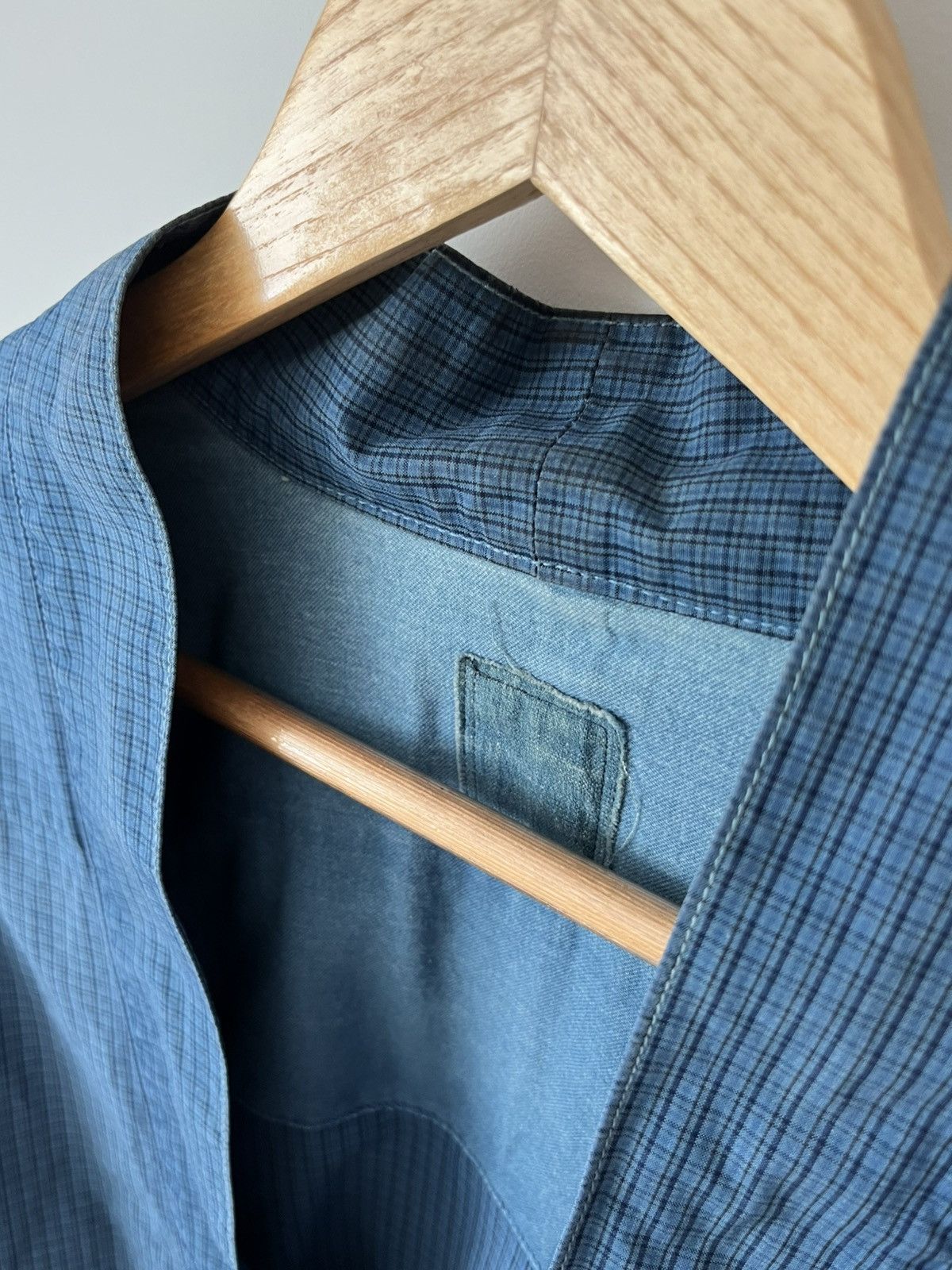 Visvim Visvim ICT Indigo Check Llamo Shirt Size US M / EU 48-50 / 2 - 3 Thumbnail