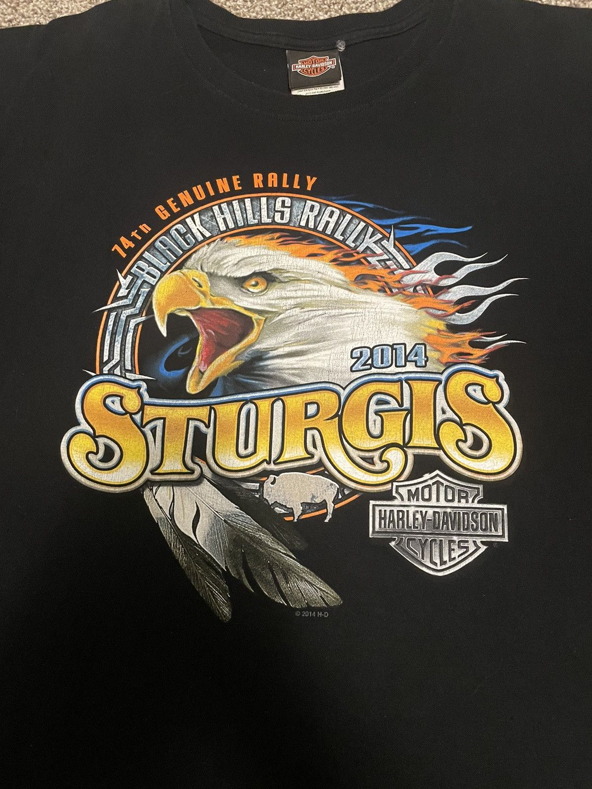 Harley Davidson × Vintage 2014 Harley Davidson sturgis rally shirt Size US XL / EU 56 / 4 - 1 Thumbnail