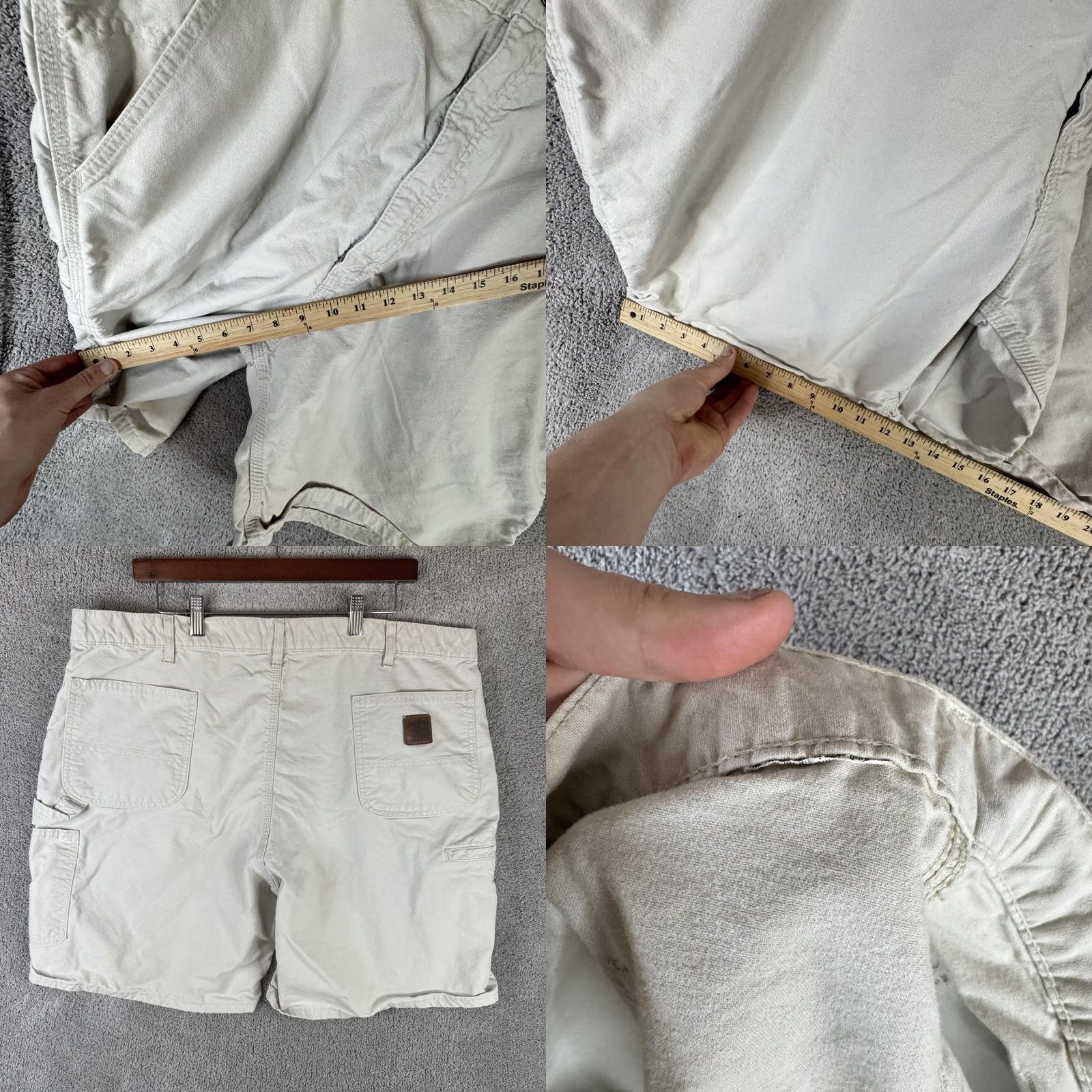 Carhartt Carhartt Cargo Shorts Mens 40 Beige Canvas Relaxed Fit Work Pockets Summer Casual Workwear Men's Size US 40 / EU 56 - 8 Thumbnail