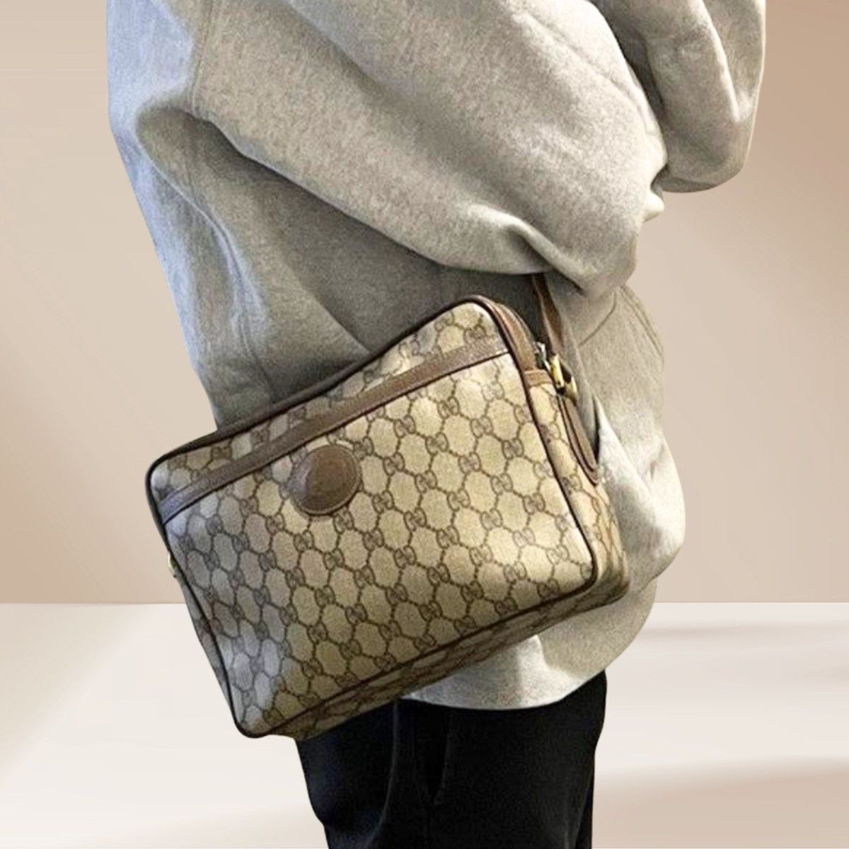 Gucci Vintage Gucci GG Supreme Crossbody |Coated Canvas & Leather Size ONE SIZE - 8 Thumbnail