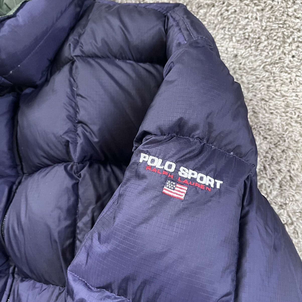Polo Ralph Lauren 🔴Polo Sport Puffer Jacket Size XL Navy Blue Bubble WuTang Size US XL / EU 56 / 4 - 3 Thumbnail