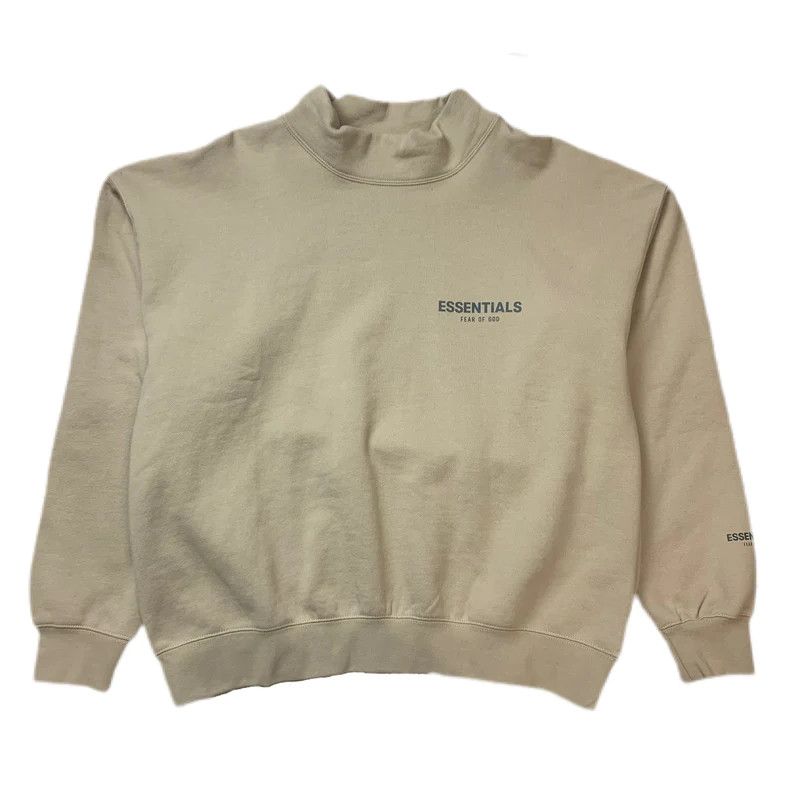 image of Essentials Pullover Mockneck Linen in White, Men's (Size Medium)