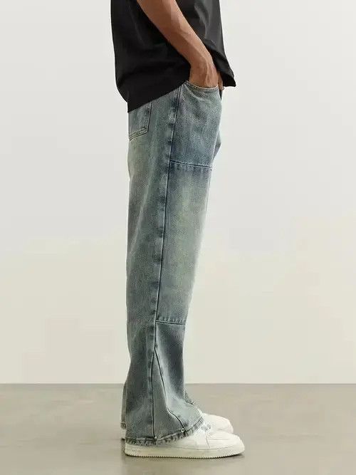 Jean fade distressed double knee carpenter pants Size US 28 / EU 44 - 2 Thumbnail