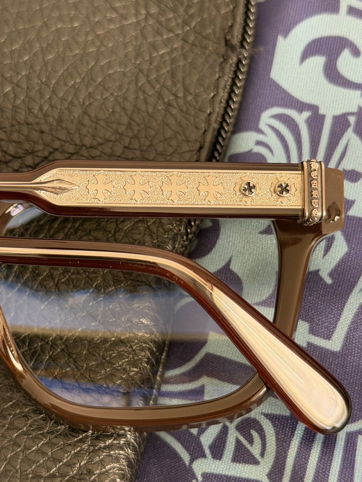 Chrome Hearts AMBIDIXTROUS Glasses Brown & Sterling Silver Size ONE SIZE - 3 Thumbnail