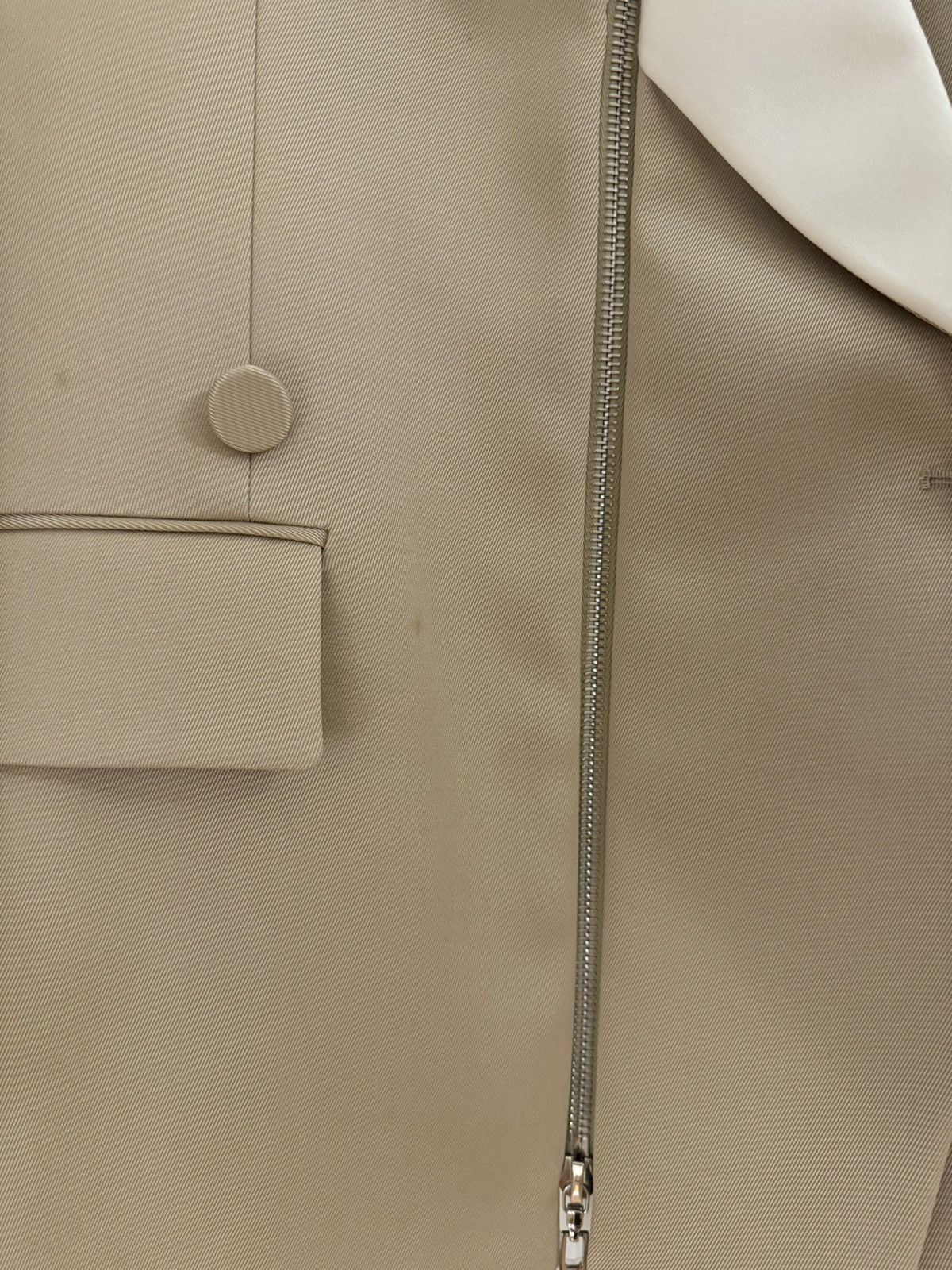 Louis Vuitton Louis Vuitton SS19 Beige Silk Wool Blend Blazer Jacket Size M / US 6-8 / IT 42-44 - 4 Thumbnail