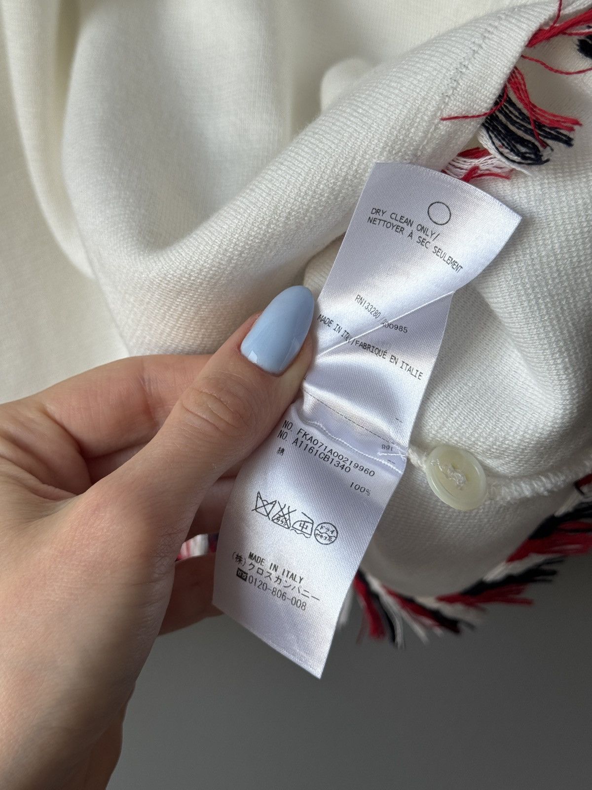 Thom Browne Thom Browne Fringe Embellished White T-Shirt Size M / US 6-8 / IT 42-44 - 5 Thumbnail