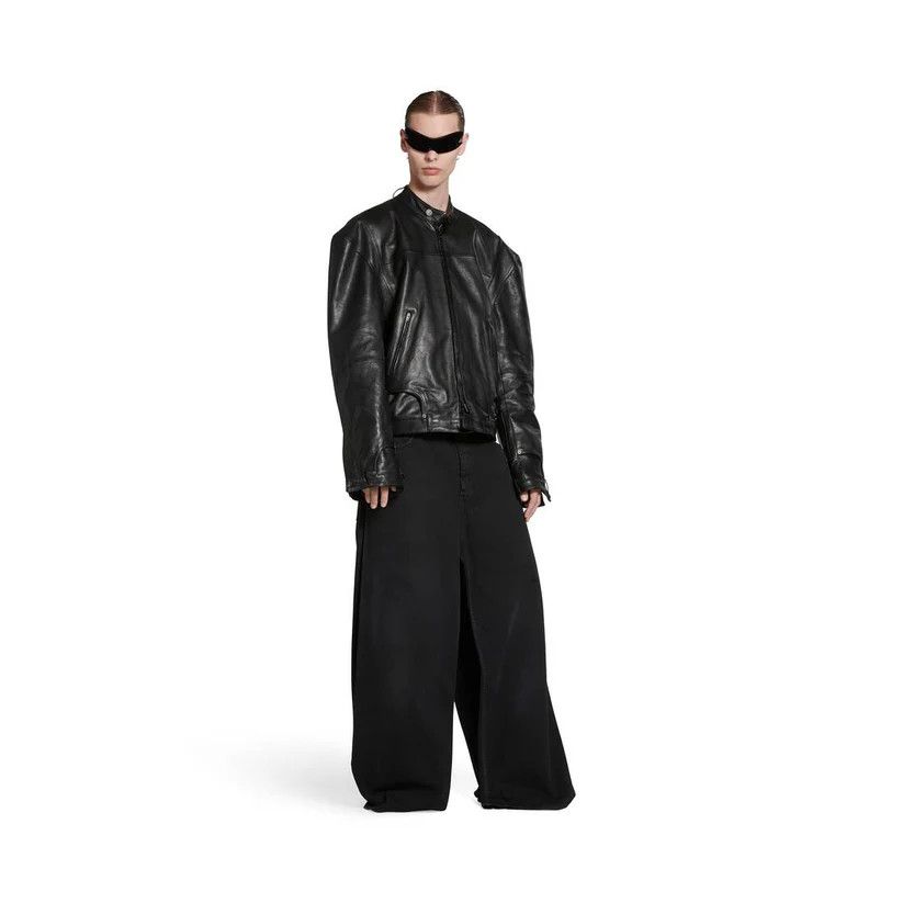 Balenciaga o1bcso1str1025 Deconstructed Zip-Up Jacket in Black Size US M / EU 48-50 / 2 - 3 Thumbnail