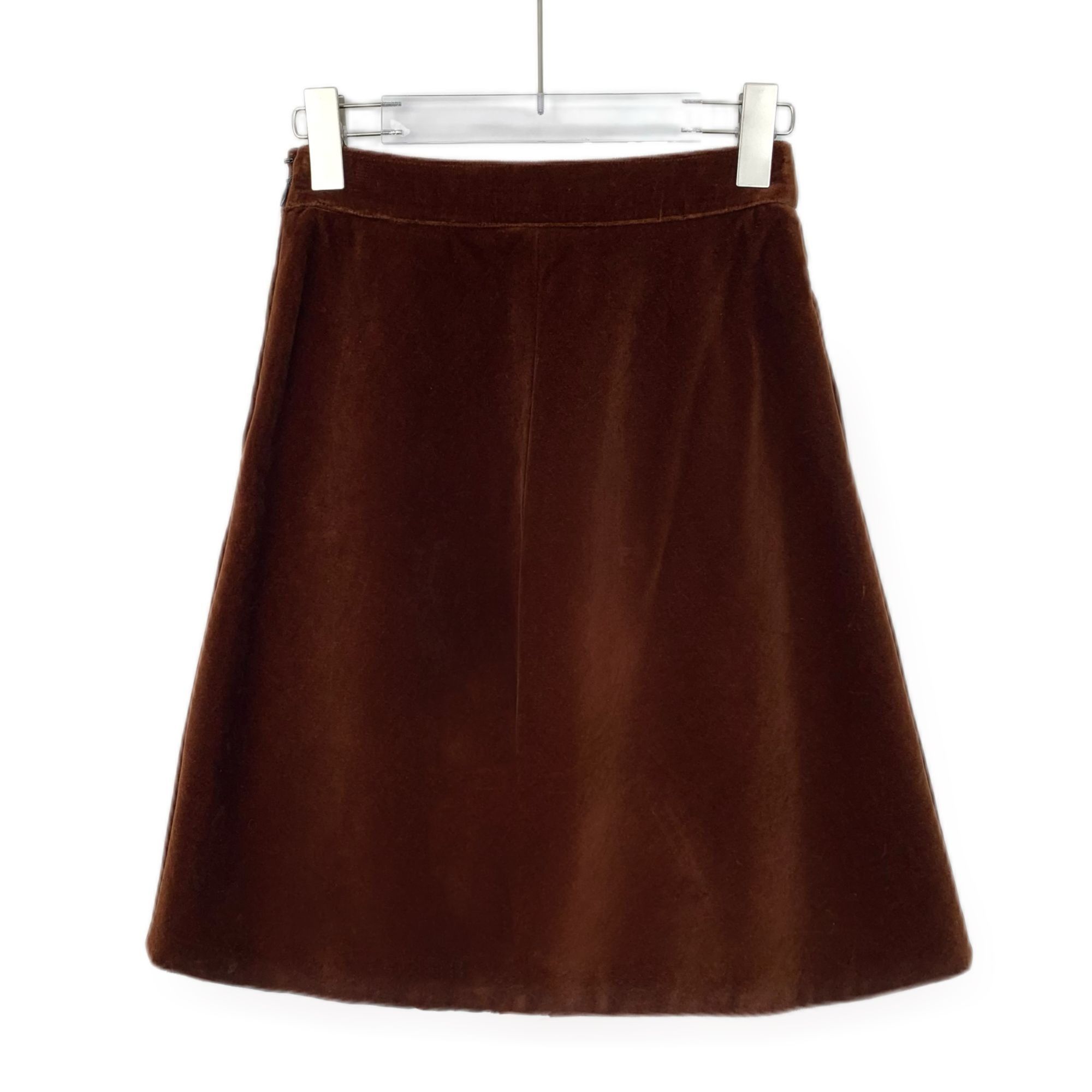 Celine Celine Deep Red Cotton Casual Midi Skirt (Size XS) Size 34" / US 12 / IT 48 - 7 Thumbnail