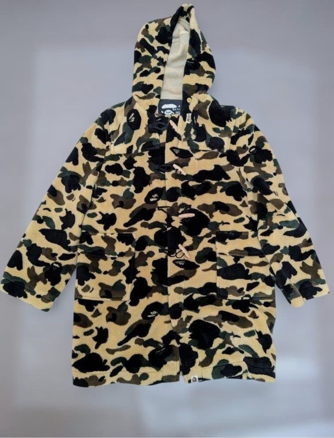 Bape Bape yellow camo parka boa fleece Size US S / EU 44-46 / 1 - 1 Thumbnail