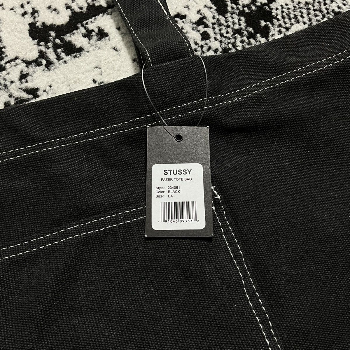Stussy STUSSY FAZER TOTE BAG IN BLACK Size ONE SIZE - 4 Thumbnail