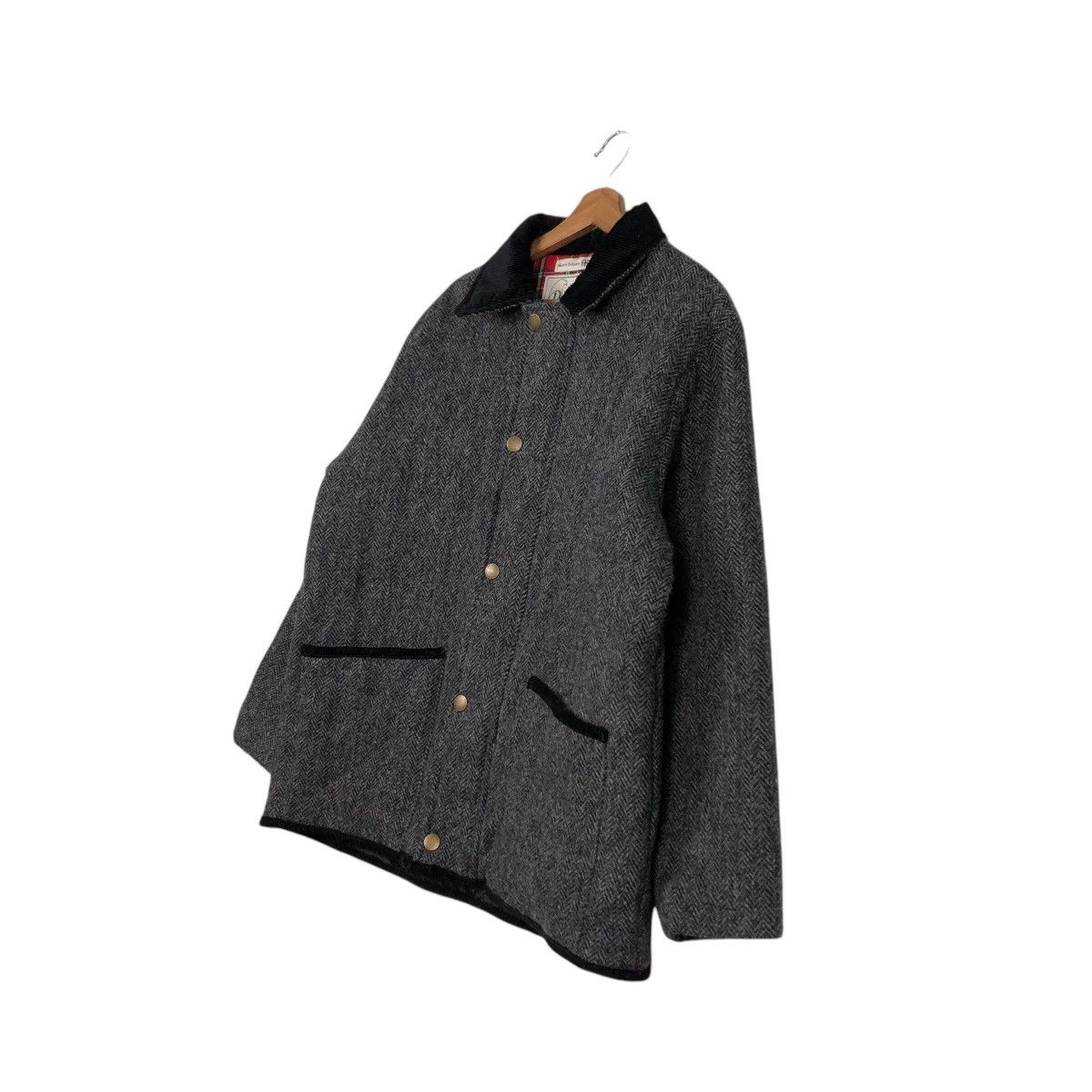 Harris Tweed 📌Vintage Chore Wool Jacket Quilted Peregrine Harris Tweed Size US L / EU 52-54 / 3 - 4 Thumbnail