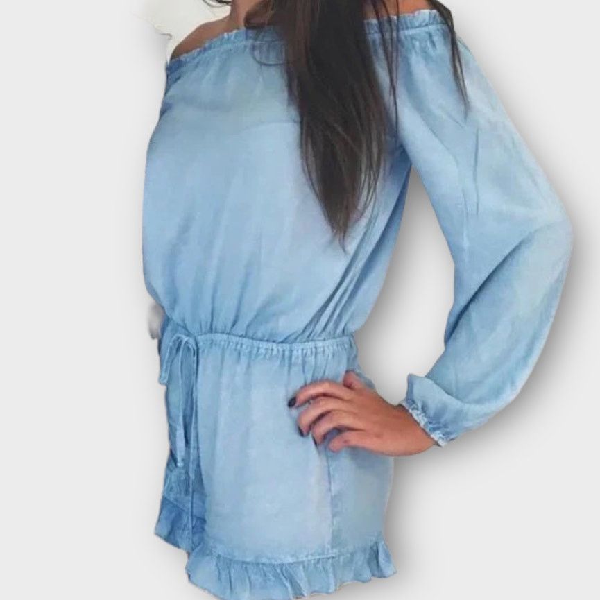 Nordstrom Style Envy | Chambray Romper | Size S - Long Sleeve Size 26" / US 2 / IT 38 - 1 Thumbnail