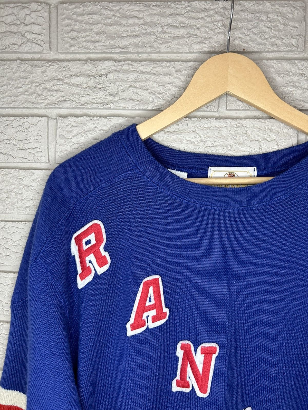 Ccm Vintage 90s CCM Heritage New York Rangers Wool Jersey Size US M / EU 48-50 / 2 - 2 Thumbnail