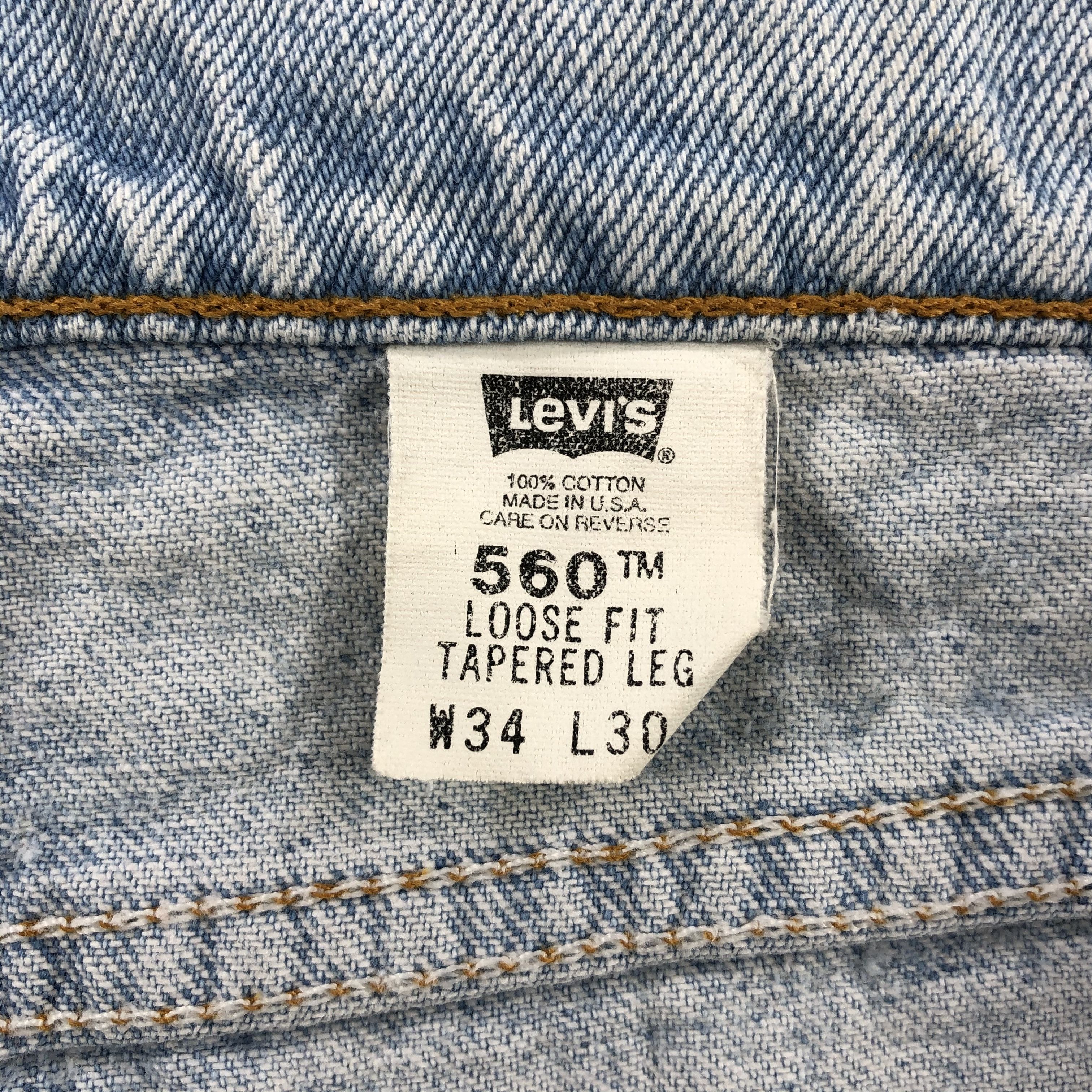 Levi's × Vintage Vintage 90s Light Wash Levis 560 Jeans-JM1709 Size US 34 / EU 50 - 11 Thumbnail