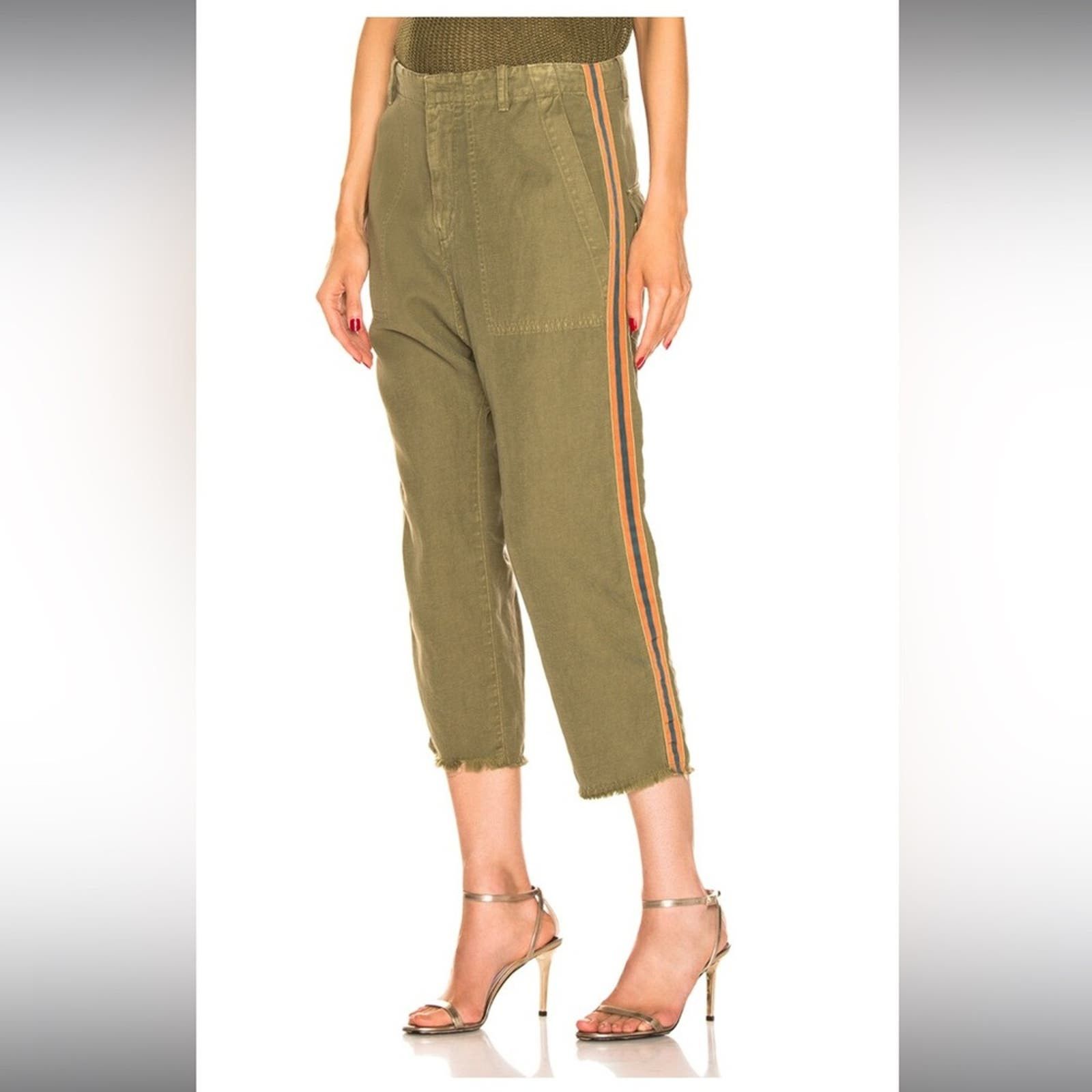 image of Nili Lotan Luna Pant in Green, Women's (Size 24)