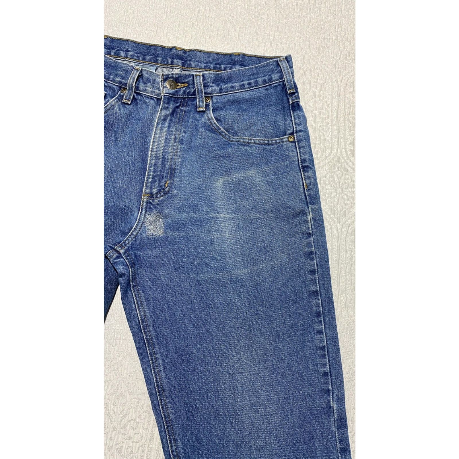 Carhartt Carhartt Jeans Mens 33x32 Blue DST Relaxed Fit Straight Leg Denim Workwear Denim Jeans Size US 33 - 3 Thumbnail