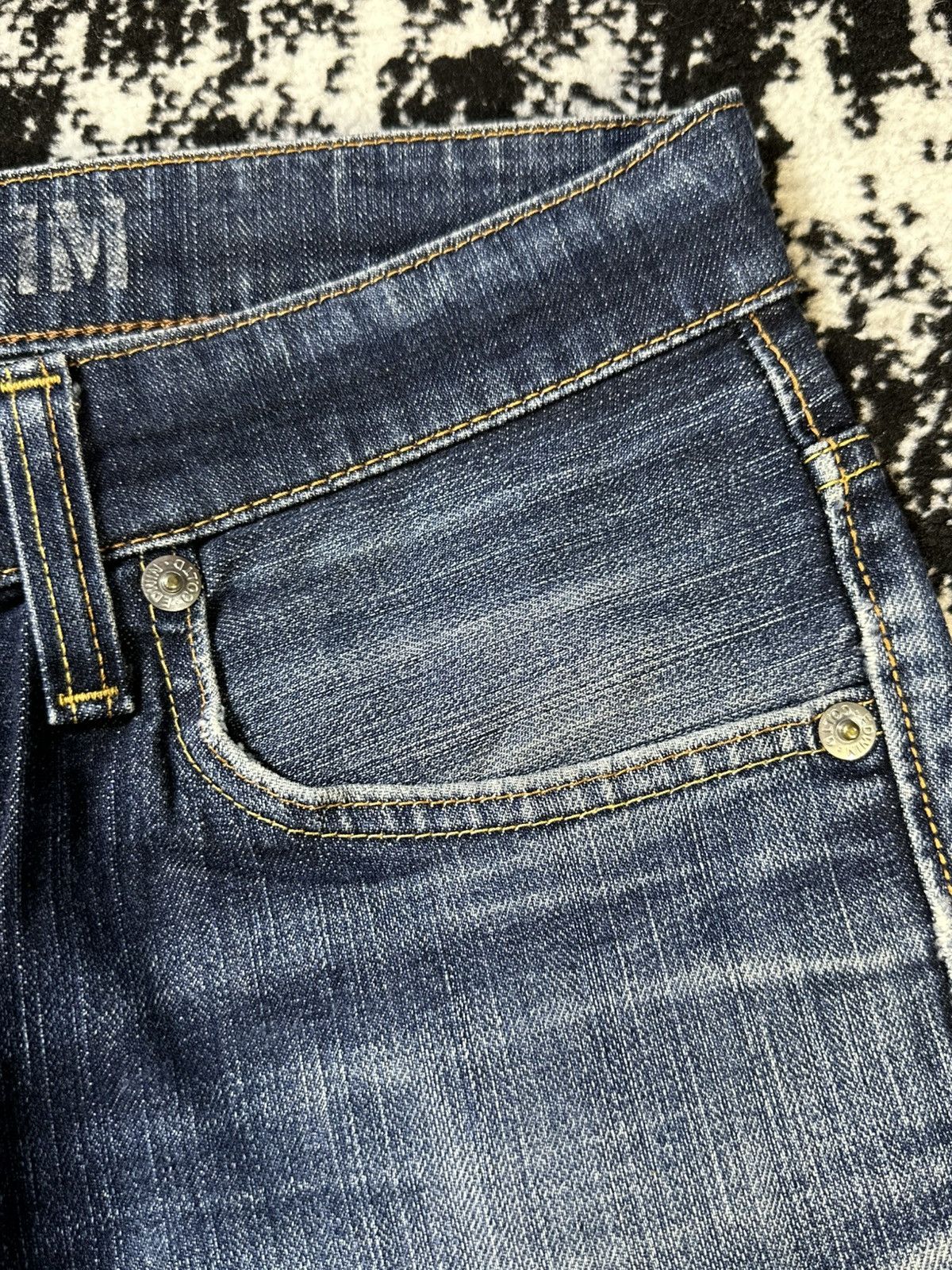 Undercover 2000s Flare Edwin 503 Blue Trip Mud Washed Denim Size US 30 / EU 46 - 6 Thumbnail