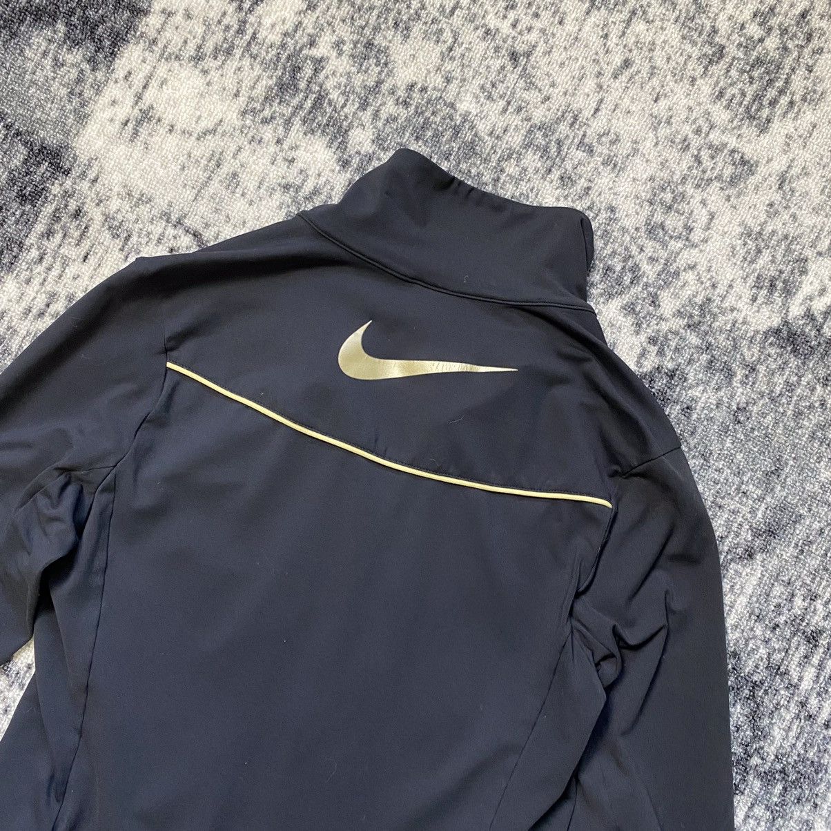 Nike × Vintage Vintage Nike Zip Up Sweatshirt Drill Gold Swoosh Y2K 90s Size M / US 6-8 / IT 42-44 - 7 Thumbnail